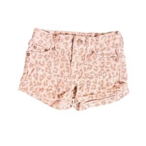 Levi’s Shorty Short Pink Leopard print Toddler denim shorts sz 3-4